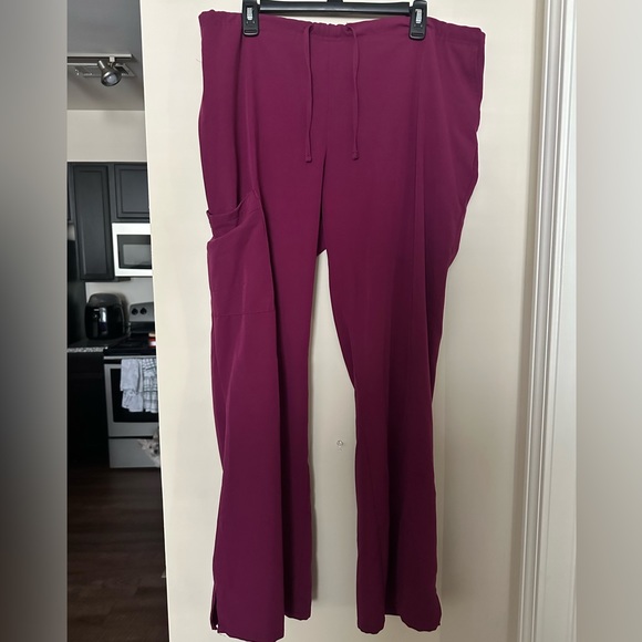 Jockey Women's Favorite Fit Scrub Pants XL Plumberry - Picture 1 of 3